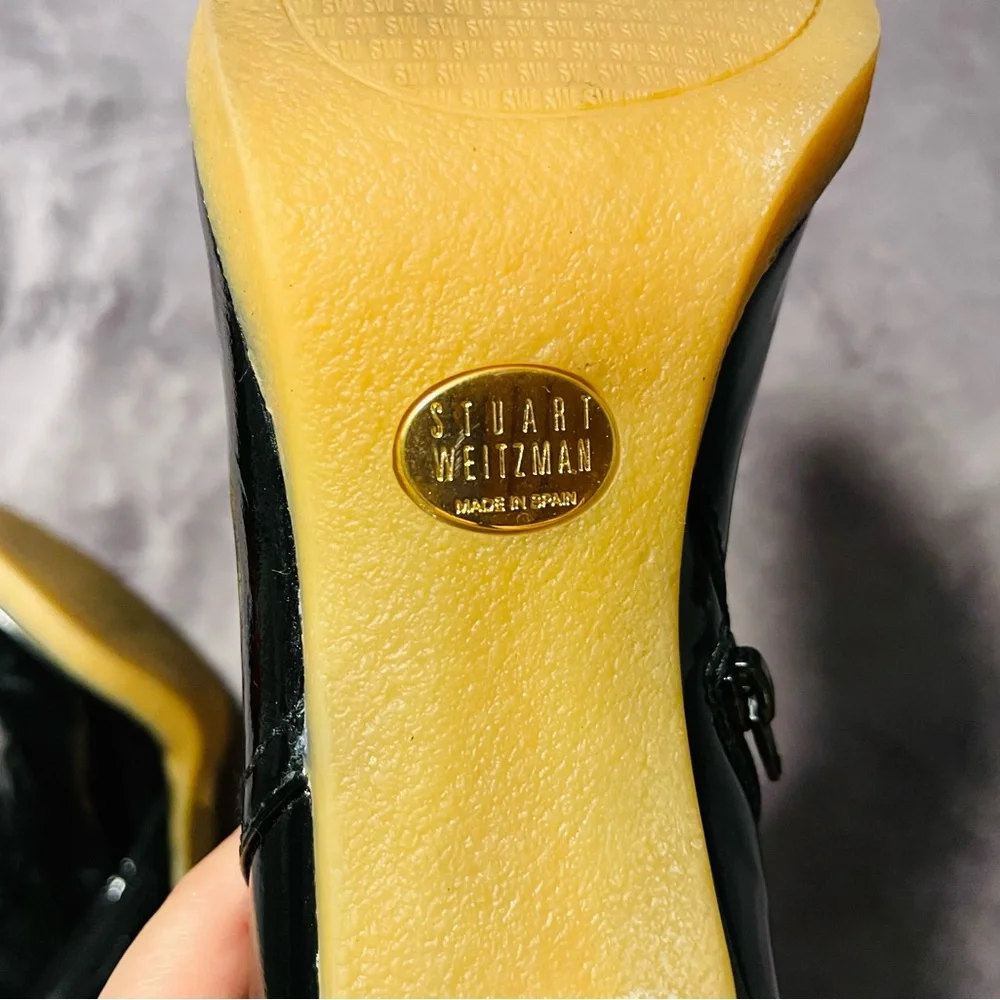 Stuart Weitzman Patent Leather Ankle Boots - Picture 5 of 13